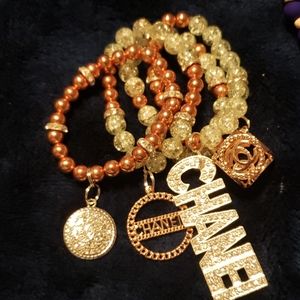 costume bracelets with chanel charms
